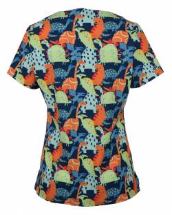 Printed Scrub Top, Ladies